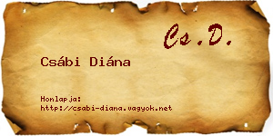 Csábi Diána névjegykártya
